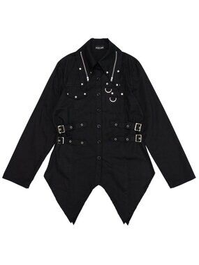NEW ACDC RAG Punk Revival Double Belt Shirt